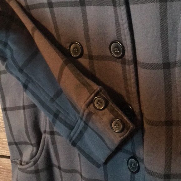 Lightweight Knit Gray Plaid Jacket - Picture 3 of 4